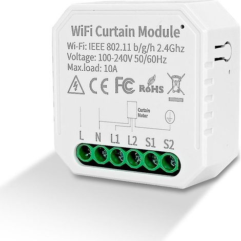 Tuya WLAN Intelligentes Vorhangmodul Schalter Steuerung per Mobiltelefon-Fernbedienung App Kompatibel mit Alexa und
