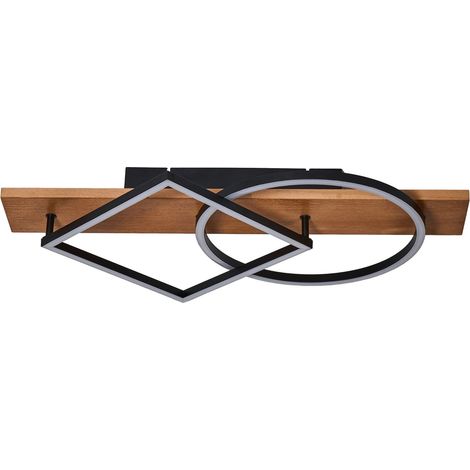 Ceiling Lamp Black Steel Integrated LED Lights Geometric Shapes Decorative Modern Lighting AIRE (1/5)