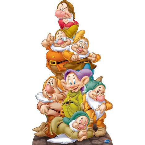 Figurine en carton Les 7 Nains Blanche Neige Disney Hauteur 136 CM