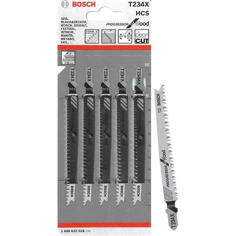 BOSCH T234X (pkt of 5) Progressor for wood 117mm