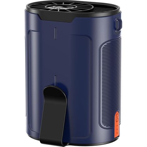 Nackenventilator, 6600 U/min, 4 Geschwindigkeitsstufen, 25 Stunden Akkulaufzeit, tragbarer USB-C-Ventilator für Camping, Outdoor-Aktivitäten und Arbeit (blau) (1/5)