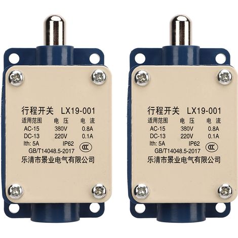 2Pcs Interrupteur de Fin de Course LX19-001 380V AC 220V DC 5A, Réarmement Automatique pour Voyage (1/5)