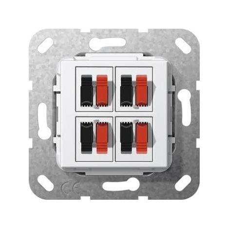 Gira Einsatz LS 4-fach reinweiß glänzend Einsatz 569403 ohne Beschriftungsfeld (1/5)