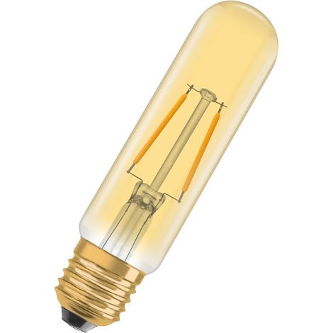 OSRAM LED-Lampen, Vintage-Edition, 20 Watts Ersatz, E27, Tubular, 2000 Kelvin, Warm Comfort Light, Klares Glas, single Pack