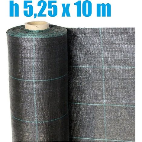 TELO PER PACCIAMATURA NERO QUADRETTATO TESSUTO POLIPROPILENE ANTISTRAPPO - mt 10 x 5,25 H