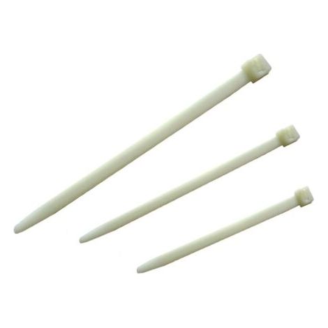 100 articles Liens 4.8mm x 300mm - Type collier électricien Blanc 4.8 x 300mm
