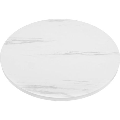 Mipcase Plateau de Table Élégant et Polyvalent Blanc Rond 40cm en Panneau Haute Densité Bord Sécurisé pour Remplacement Table Basse ou Bistrot Extérieur (1/5)