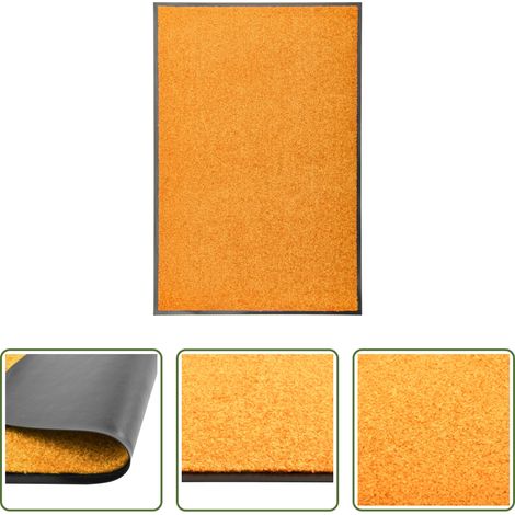 Tapis anti-poussière - Paillasson lavable Orange 60x90 cm (1/5)