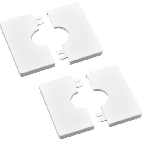 Lot de 2 Cache-tuyau ABS Autocollant Carré 28mm Pour Salle De Bain Et Cuisine