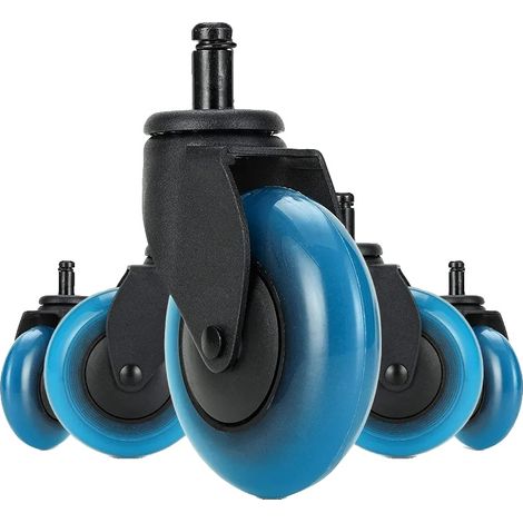 Ruedas para muebles, de acero para herramientas de alta resistencia y poliuretano, diámetro de rueda de 75 mm, capacidad de 700 lb. (1/5)