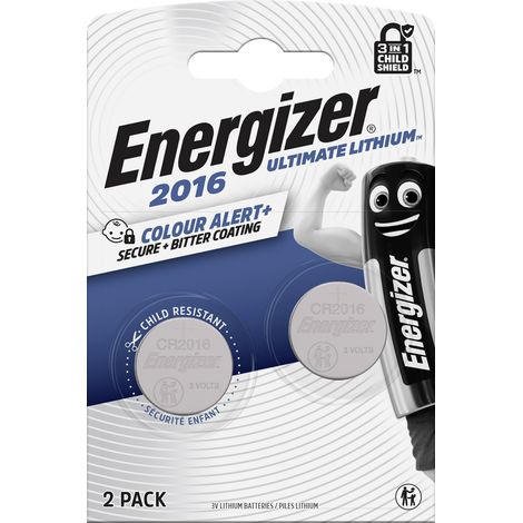 Energizer Knopfzelle CR2016 3 V 2 St. 90 mAh Lithium Ultimate Child Shield E304205803 (1/3)