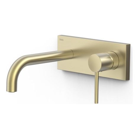 Pièce apparente pour élément encastré de lavabo Study Cava doré - TRES 26230031CA
