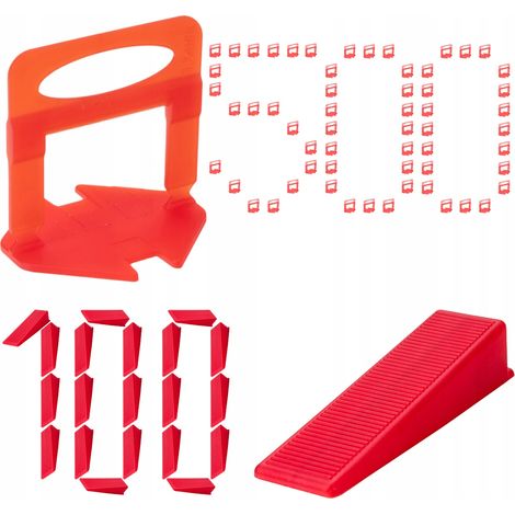 Système de nivellement de carreaux kit 500 clips 100 cales joints 1.5mm X-level (1/5)