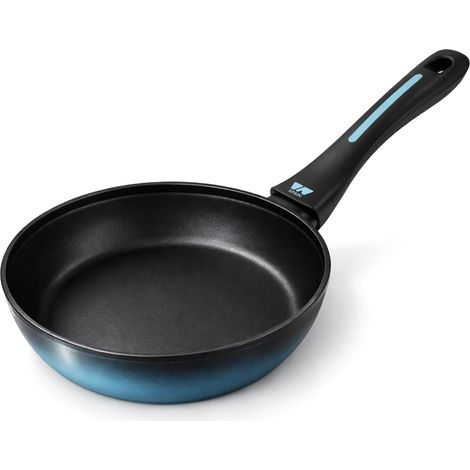 Briebe Mare MARE Poêle Induction en Acier Forgé 20 cm, Antiadhésif sans PFOA, Tous Feux Bleu (1/5)