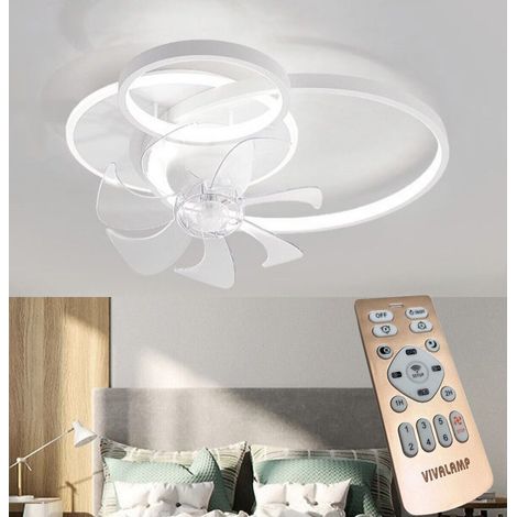 Plafoniera moderna a led con ventilatore da soffitto cambia 3 luci telecomando dimmerabile ed orientabile (1/5)