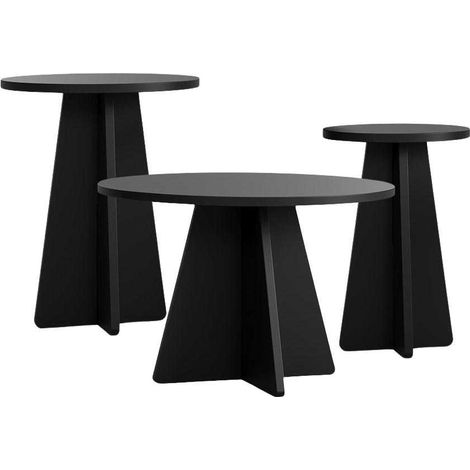 Set de 3 tables basses modernes rondes Mushroom Tris (1/5)