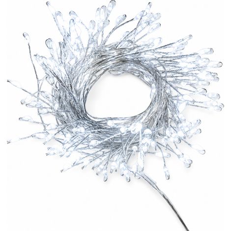 Guirlande Lumineuse LED Blanche, 2500 LED, Fil Argenté, Alimentation Secteur, Décoration (1/5)