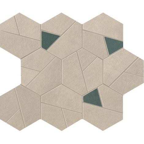 Mosaïque effet Béton Beige Crème Hexa Blu 28,5x25x0,9 cm Mat Vetrano - Mur intérieur (vendu par carton de 0,428 m²) - RO'MA CARRELAGE