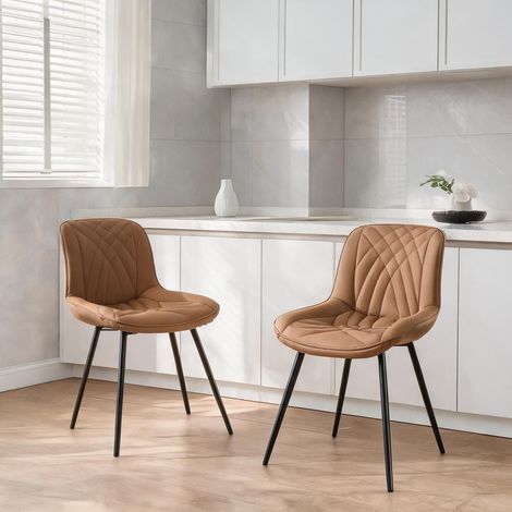 Chaises de salle à manger design 64 cm revêtement simili cuir (1/5)