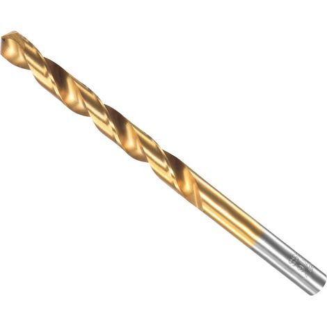 Torsion Foret Mèches, 7,6 mm Perçage Diamètre, Titane Revêtement Haute Vitesse Acier 6542 Droit Rond Tige Applications pour Inox Acier Alliage Métal, 1-Pièce (1/5)