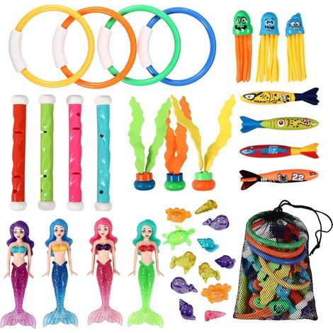 35 Piece Diving Toys, Swimming Toy for Swimming Pools, Diving Toy for Children, Beach Games, Water Sports, Summer Underwater Toys for Children from 4 to 12 Years Old (1/4)