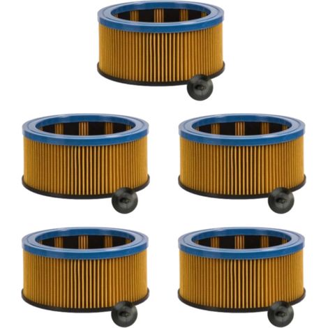 Trade-Shop Faltenfilter für Starmix GS 1022 HZ Plus, NTS eSwift AR-1220 EHB, GS L-1220 HMT, NSG uClean 1420 HK, AS A-1220 EH+, GS T-1120 RT - 5 Stück