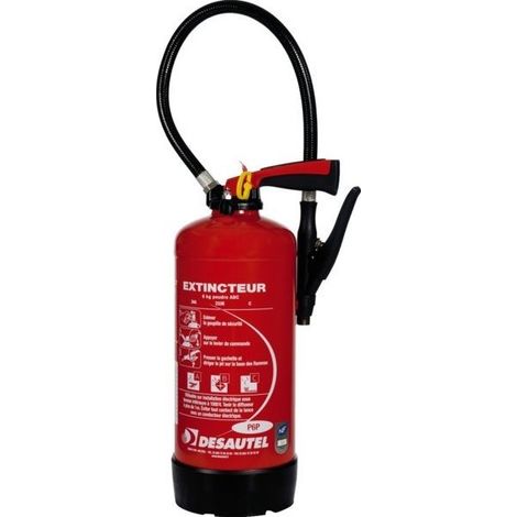 Mehrzweckpulver-Feuerlöscher ABC 9 kg mit Halterung