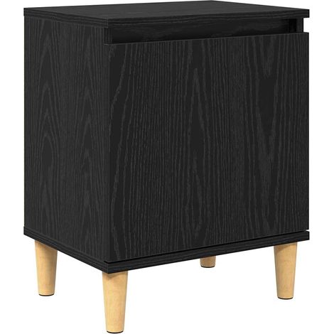 Cabinet de chevet,Table de chevet,Table de nuit Chêne noir 40 x 30 x 50 cm Bois d'ingénierie CFW955293 (1/5)