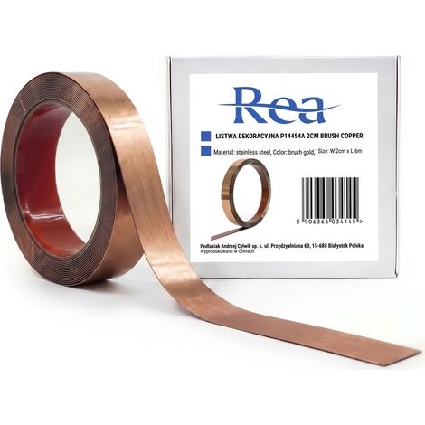 Baguette Décorative Adhésive Rea P14454A Brush Copper (1/5)