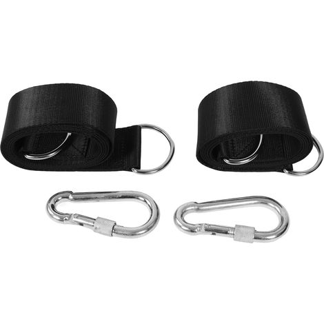 Kit de suspension pour balançoire d'arbre avec mousquetons, ceinture de suspension résistante à la rupture pour hamac de randonnée en extérieur