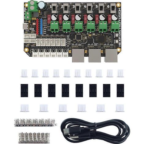 Carte multifonction Hexa Distro Fusion pour imprimante 3D, carte d'extension de distribution d'alimentation USB 2.0 CANBUS à 6 canaux (1/5)