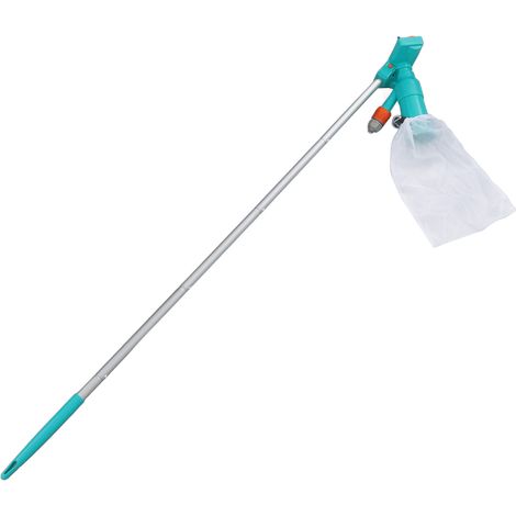 Nettoyeur sous-marin à jet d'air pour piscines et spas hors sol avec filtre et brosse de connexion pour fontaines et bassins. (1/5)