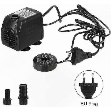 Pompe submersible ultra-silencieuse avec 12 lumières LED, adaptée aux bassins, aquariums et jeux d'eau, comprend un cordon d'alimentation bleu de 26 mm. (1/5)