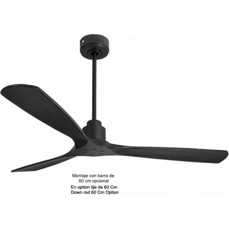 Tenerife de KlassFan - Super destratificateur et ventilateur DC 166 cm  Gris basalte  pales fermées noires 30  à 60  m²