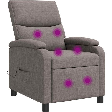Silla de masajes reclinable Topo Tela vidaXL (1/5)