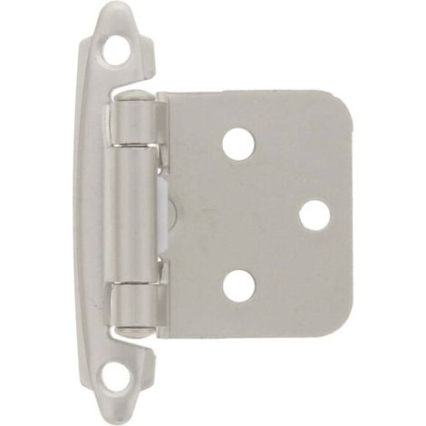 Charnière d'armoire, nickel satiné, paquet de 2 (1/4)