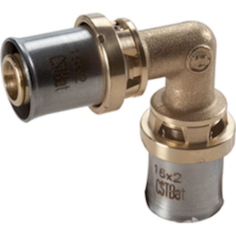 Raccordo curvo 90° a pressare multipinza Giacomini RM122  16 X 2
