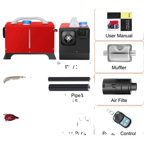 Calefactor de estacionamiento diésel, potencia de 5 kW/8 kW, interruptor LCD y control remoto, pantalla LCD negra de 8 kW. (1/2)