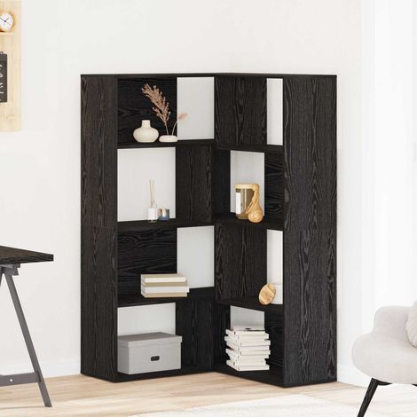 Estantería para libros Roble negro 140 x 30 x 140 cm (1/5)