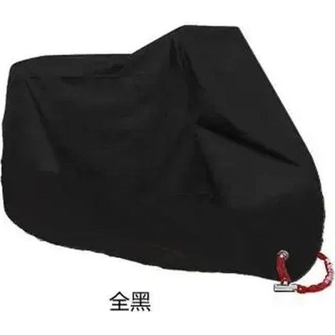 Housse de moto imperméable et anti-poussière, utilisable toute l'année, protection UV 190T, disponible en plusieurs couleurs. Couleur : Noir. Dimensions : 200 cm (L) × 90 cm (l) × 100 cm (H).