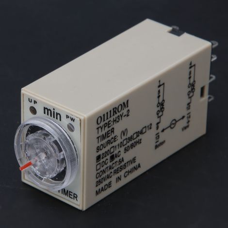Zeitrelais H3Y-2, 8-polig, hohe Genauigkeit, für Haushaltsgeräte, 0–10 Minuten, 220 V AC (1/5)