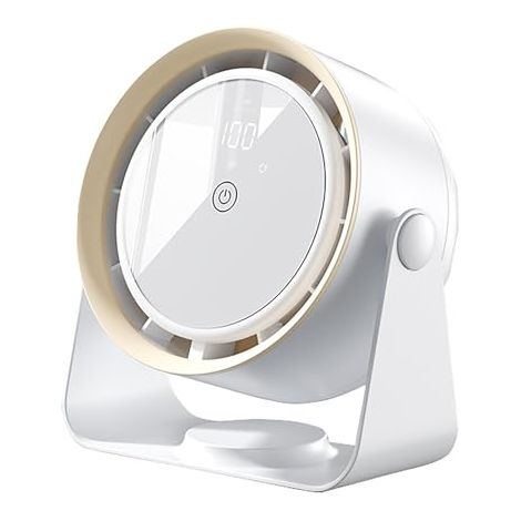 Petit ventilateur de refroidissement avec fonctionnement USB silencieux, affichage LED, rotation à 360° pour une meilleure circulation de l'air dans la maison, le bureau et la chambre à coucher (1/5)