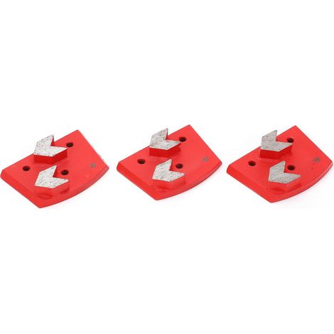 Lot de 3 blocs de meulage diamantés à dents fléchées, outil de ponçage silencieux pour meuleuse (1/5)
