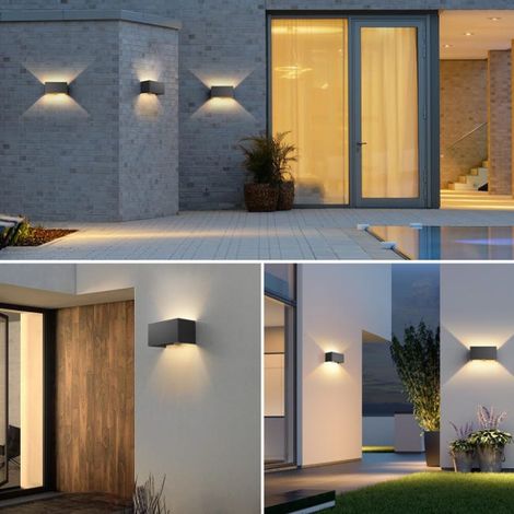Applique LED da parete 24W, applique da parete per esterni, luce bianca 3000K, impermeabile IP65, fascio luminoso orientabile di 120°, adatta per corridoi e garage (1/4)
