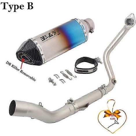Sistema De Escape Completo Para Motocicleta Zontes, Tubo De Enlace Delantero Modificado, Silenciador Db Killer, Gk350, Gk350r, Gk 350, X S T( Type B) (1/5)
