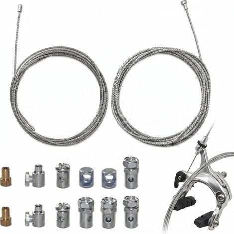 2 Pièces Câble de Gaz Accélérateur,2.5 Mètres Réparation Universel Câble de Accélérateur Frein Embrayage avec 9 Raccords Ø1,5mm et Ø2,0mm pour Moto Vélo Scooter Cyclomoteur Tondeuse Débroussailleuse (1/5)
