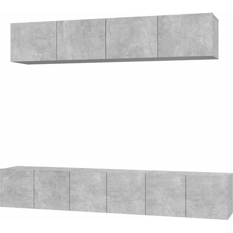 Maison Exclusive - 5-tlg. TV-Schrank-Set Betongrau Holzwerkstoff