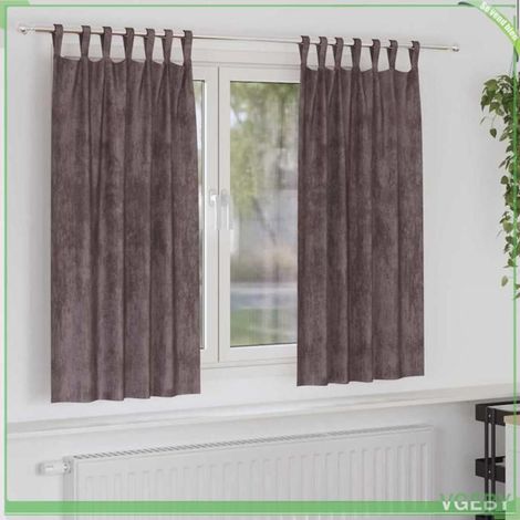 Rideaux en velours - FAFEISY - 4107729 - Marron - 175 x 140 cm - Occultant (1/5)