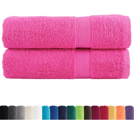 Asciugamani da bagno Premium SOLUND 2 pz Rosa 100x150 cm 600 g/m² vidaXL