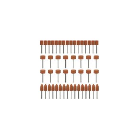 Lot de 48 embouts abrasifs en corindon pour Dremel, tige de 1/8" pour meulage, polissage, ébavurage, pour une utilisation sur les pierres précieuses, le verre, le métal et le bois (1/5)